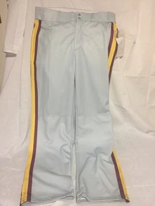 Herren grau mit Streifen Alleson Athletic Baseball Hose Größe Large NEU - Bild 1 von 8