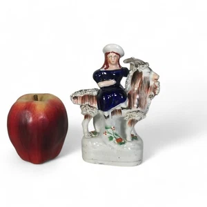19th C. Staffordshire Figurine of Prince & Goat - Picture 1 of 9