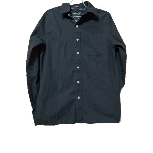 Men's Duck Head Black Ribbed Collared Button Down Shirt Size Small - Image 1 of 1