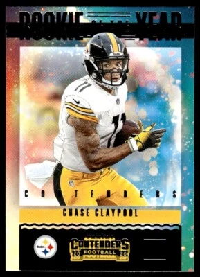 2020 Panini Contenders Rookie of the Year Chase Claypool Pittsburgh Steelers - Image 1 of 2
