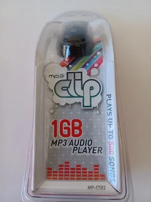 COBY MP3 Clip 1GB Audio Player - Black NEW  - Image 1 of 4