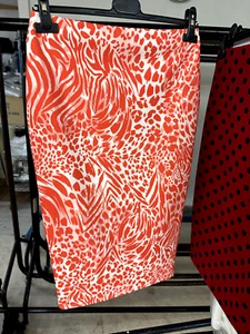 Orange Printed Skirt Sizes 10-20 - Picture 1 of 5