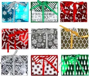 Iconikal Weihnachten Urlaub Folie geprägt Geschenk Karten Halter Boxen mit Multi - Bild 1 von 5