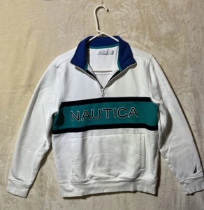 Suéter Sudadera Pullover Calce Activo Cuello Cremallera 1/4 Nautica Para Hombre Talla S - Imagen 1 de 13