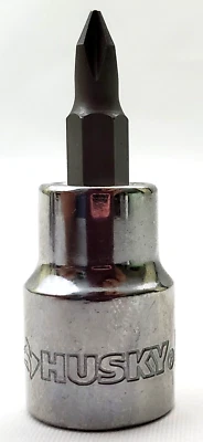 Husky #1 Phillips Bit Sockets 3/8" Drive PH1 - Image 1 of 4