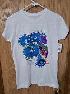 Aquatica Seaworld Waterpark T-Shirt White with Sparkles Youth Size Medium - Picture 1 of 5