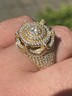 Men's King Crown Diamond Pinky Ring - 14k Gold Over 925 Silver, 18mm Iced Out Hip Hop Bling - View #5