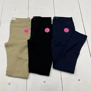 The Children's Place 3 Pk Of Uniform Stretchy Pants Girls Size 18 NEW - Picture 1 of 6
