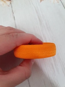 1m Umschlag elastisch 1,5cm weich glänzend Stirnband Tutu Basteln ORANGE Schrägband - Bild 1 von 1