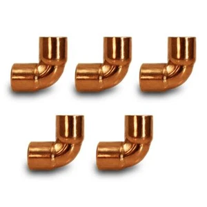 3/8" HVAC Copper Short Radius 90 , W02009 / C235-0002 , Pack of (5) - Imagen 1 de 2