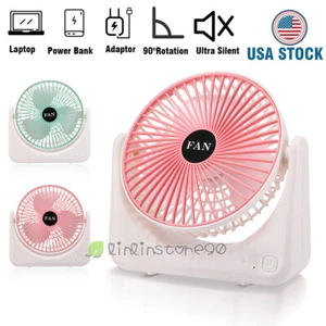 7.7in USB Desk Table Fan Personal Air Fan Circulator Quiet Portable Fan 3 Speeds - Picture 1 of 25