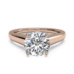 0.50 Ct Round Cut Lab Created Diamond Beautiful Engagement Ring 14K Rose Gold - Picture 1 of 8