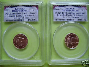 2009 LINCOLN P&D PCGS BRILLIANT UNCIRCULATED EARLY CHILDHOOD FDI 2-COIN SET - Picture 1 of 4