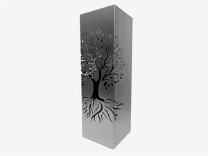 Portaombrelli Albero Della Vita Argento Metallo 15,5 X 15,5 X 49 Cm Con Gancio p - Foto 1 di 12