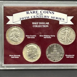 Vintage seltene Münzen der Serie 20. Jahrhundert Half Dollar Sammlung ummantelt - Bild 1 von 10