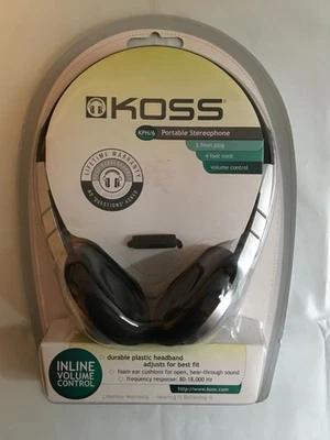 NEW Koss KPH/6 Portable Stereophone Ultra Light Headphones Inline Volume Control - Image 1 of 2