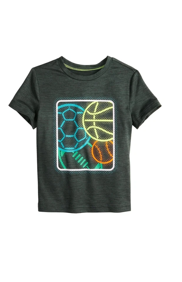 Camiseta deportiva de neón manga corta Jumping Beans para niños pequeños talla 2T Foto 1 de 1