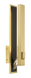 Kovacs P1921-L Sauvity 20" Tall LED Wall Sconce - Coal / Soft Brass - Picture 1 of 3