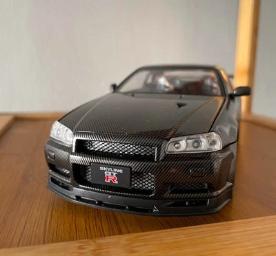 1:24 Nissan Skyline GT-R R34 Diecast Modelo Coche Vehículo Deportivo Coleccionable Foto 1 de 4