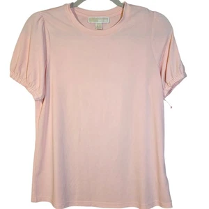 Michael Kors Damen rosa Puffärmel Rundhalsausschnitt T-Shirt Größe Small - Bild 1 von 6