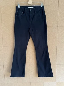 LEVI’S 725 High Rise Bootcut Jeans UK 12 14 W31 L30 Black Denim Stretch Smart - Picture 1 of 15
