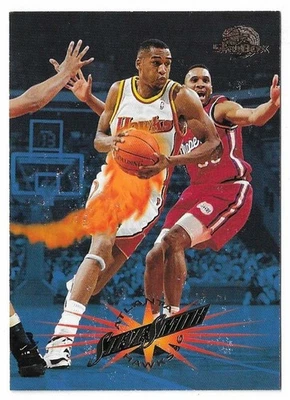 1995-96 Skybox Premium Basketball Steve Smith Card #4 Atlanta Hawks - Image 1 of 2