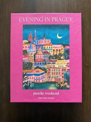 Puzzle Weekend "Evening in Prague" Millie Putland 1000 Pc Jigsaw Puzzle-Complete - Image 1 of 4