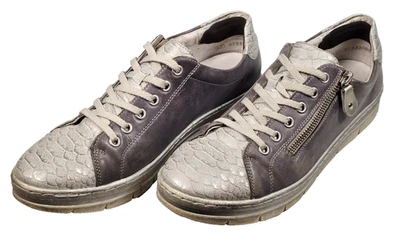 Sapatos casuais femininos Remonte Soft cinza prata com cadarço e zíper tamanho 42/EUA 11 - Imagem 1 de 4