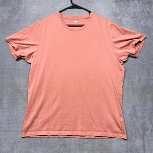 Camiseta Uniqlo U Para Hombre XL Coral Melocotón Algodón Manga Corta Cuello Redondo Pullover - Imagen 1 de 7