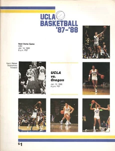 1-10-88 Oregon Ducks at UCLA Bruins Basketball Program From Pauley Pavilion - Picture 1 of 1