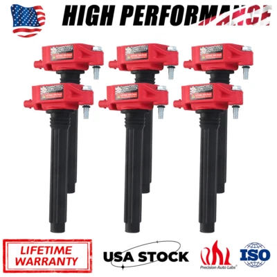 Pack of 6 Ignition Coil For Dodge Jeep Ram Volkswagen 2011-2016 3.6L V6 UF648 - Image 1 of 4