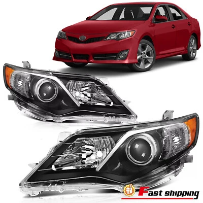 Conjunto de faros proyectores halógenos izquierda y derecha para Toyota Camry Fit 2012 2013 2014 Foto 1 de 4