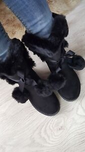 Women's Ladies Girls winter warm fluffy shoes causal sport size UK 5; 6; 7