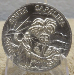 1976 South Carolina Edward Rutledge Gründervater Sterlingsilber rund 28,1 g - Bild 1 von 2