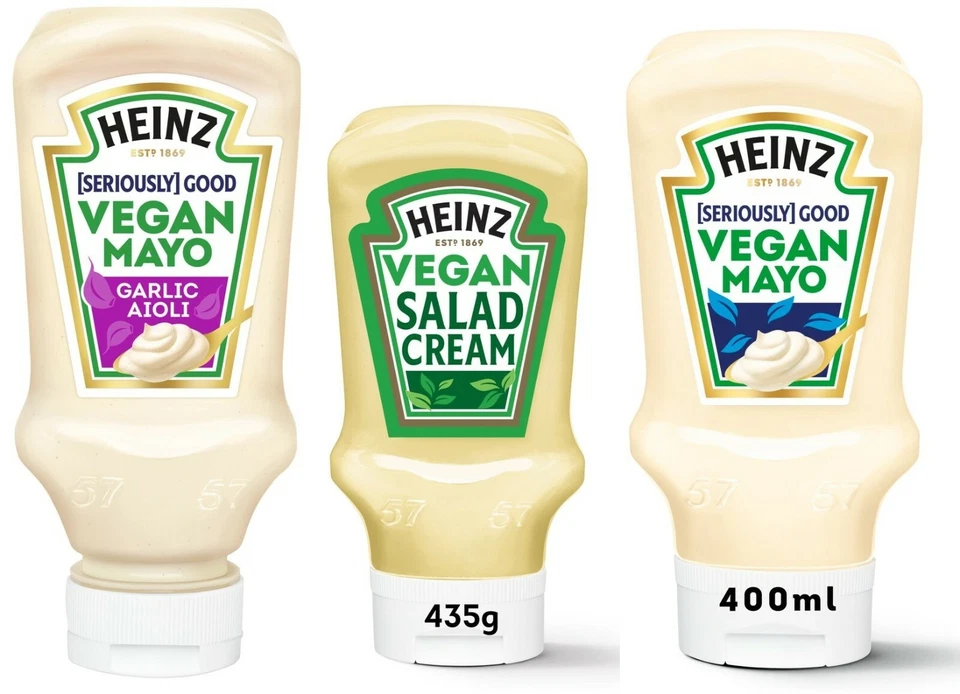 HEINZ VEGAN MAYONNAISE / SALAD CREAM DRESSING MAYO EGG FREE VEGETARIAN MULTIBUY Foto 1 de 1