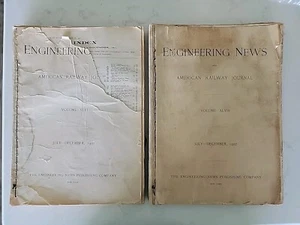 1901-1902 American Railway Journal Engineering News July- Dec Vol XLVI-XLVIII - Picture 1 of 6