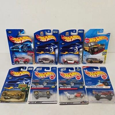 Hot Wheels Lot of 8 New Whatta Drag Speed Machine 1996 2003 2004 First Edition - Image 1 of 4