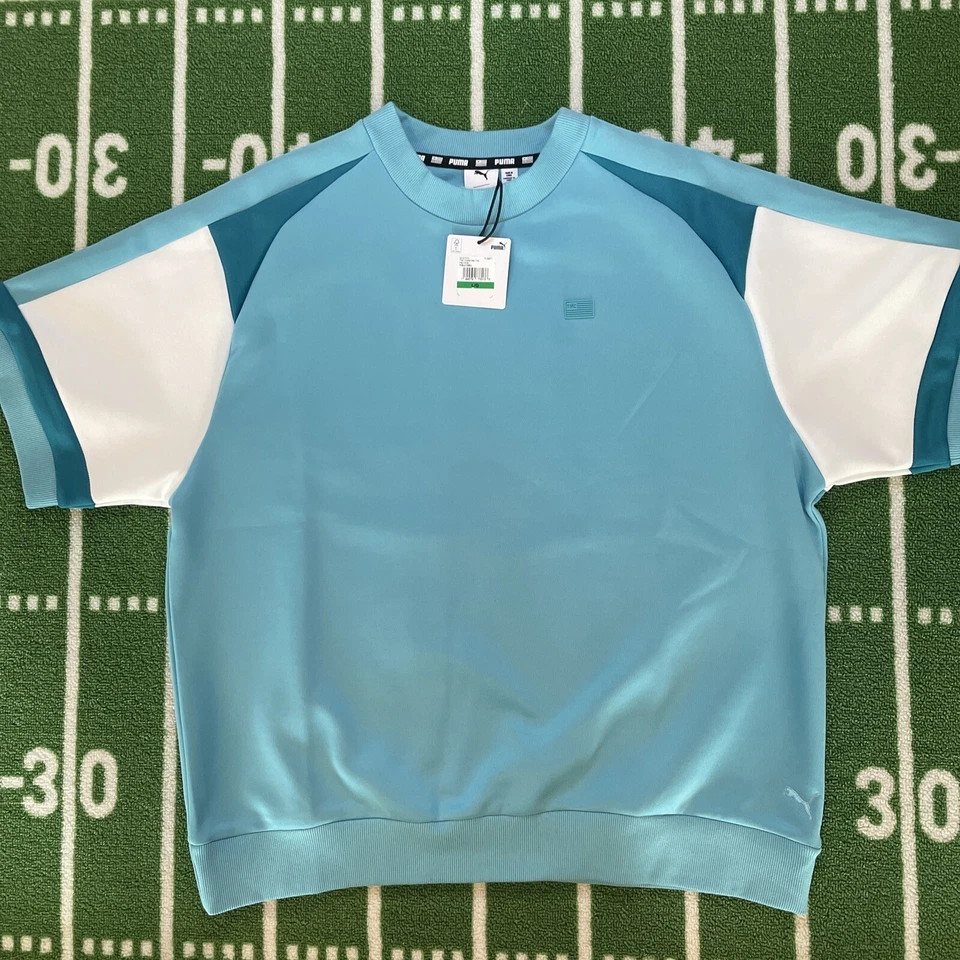 Puma Men’s TMC Hustle Way The Miami Story Top Maui Blue Shirt 531213 01 Sz M