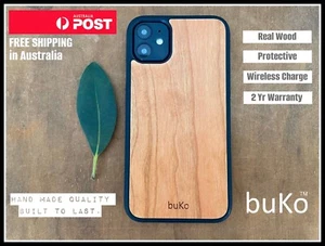 Wooden Case for iPhone 11, 11 Pro, 11 Pro Max, X, XS, XR, XS Max, 7/8, Plus, SE - Picture 1 of 6