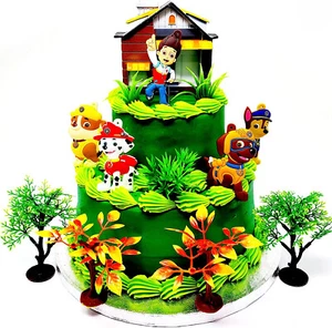 Paw Patrol DELUXE Cake Topper Set Featuring Ryder, Zuma, Chase, Rubble, Maeshall - Picture 1 of 7