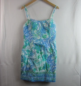 Lilly Pulitzer women's Shelli Stretch Dress Blue Size 6 Boom Croc A Locca - Picture 1 of 8