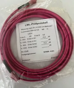 10er Pack LWL Patchkabel beidseitig mit Stecker LC in 0,5 bis 7 m(OM4) 10 - Neu - Bild 1 von 3
