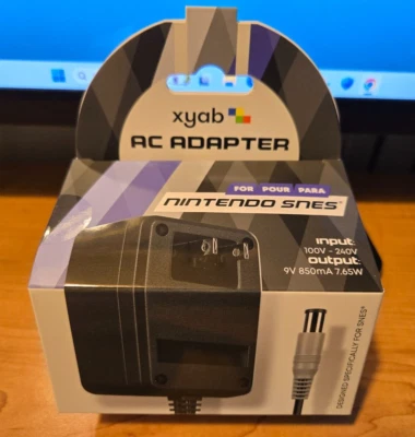 SNES Super Nintendo Power AC Adapter NEW, XYAB - Image 1 of 4