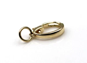 Genuine 9ct Yellow Gold Enhancer Clasp 12mm x 7mm Large with Jump Ring-Free Post - Picture 1 of 9