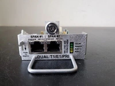 Inter-tel Mitel 5000 Dual T1 E1 PRI Card 2-Port Module 580.2700 T1/E1/PRI - Image 1 of 4