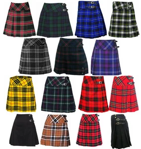 Scottish ladies kilt mini Billie skirt made of clan tartan any sizes - Picture 1 of 20