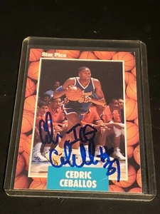 Cedric Ceballos Autograph NBA Basketball  - Picture 1 of 3