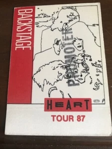 Heart 1987 Tour - Satin Backstage Pass Promoter - Bild 1 von 2