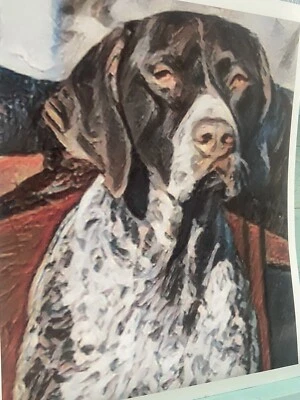 Puntero alemán de pelo corto retrato de perro impresión artística 8x10 - puntero retrato de mascota Foto 1 de 2