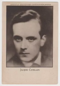 Jaque Catelain 1920s Film Star Large PAPER STOCK Trading Card SPAIN Jaime Boix - Picture 1 of 2